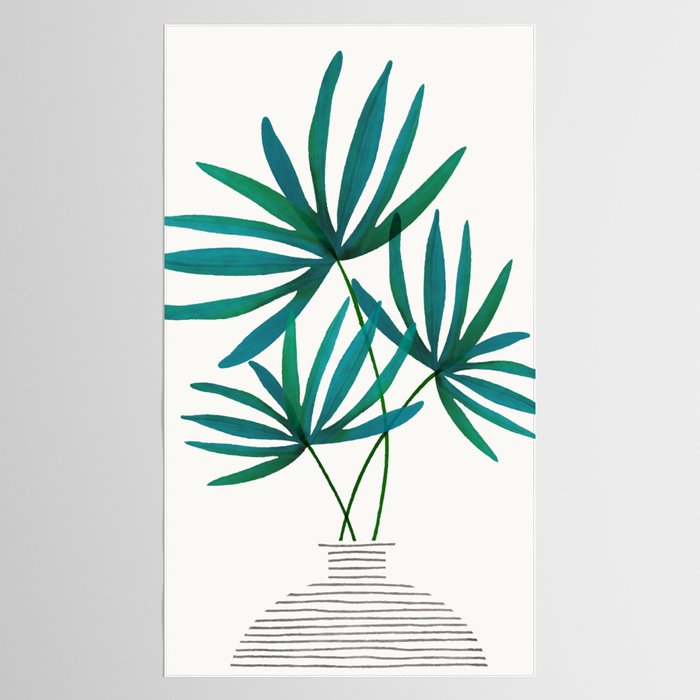 Fan Palm Bouquet Still Life Tablecloth Gallery Image 2