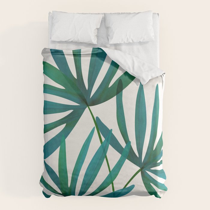 Fan Palm Bouquet Still Life Duvet Cover Gallery Image 6