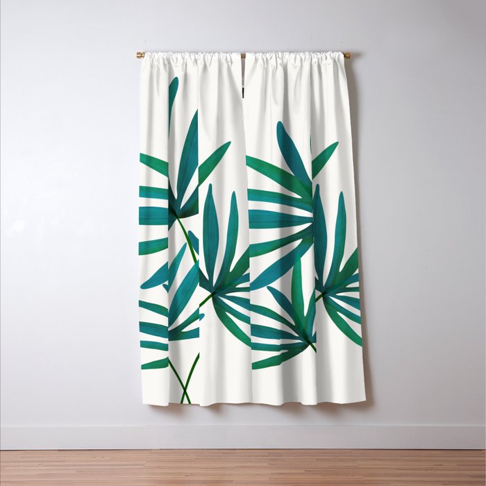 Fan Palm Bouquet Still Life Window Curtain Gallery Image 3