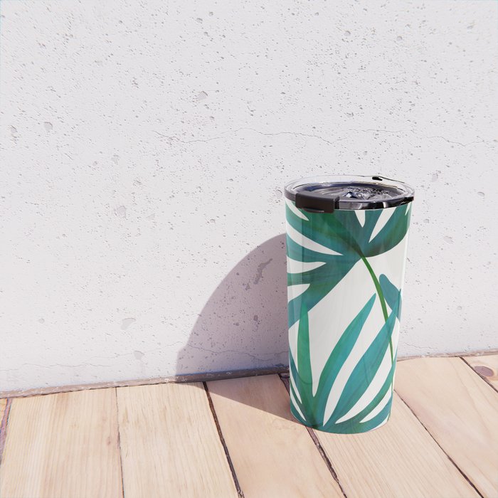 Fan Palm Bouquet Still Life Travel Mug Gallery Image 4