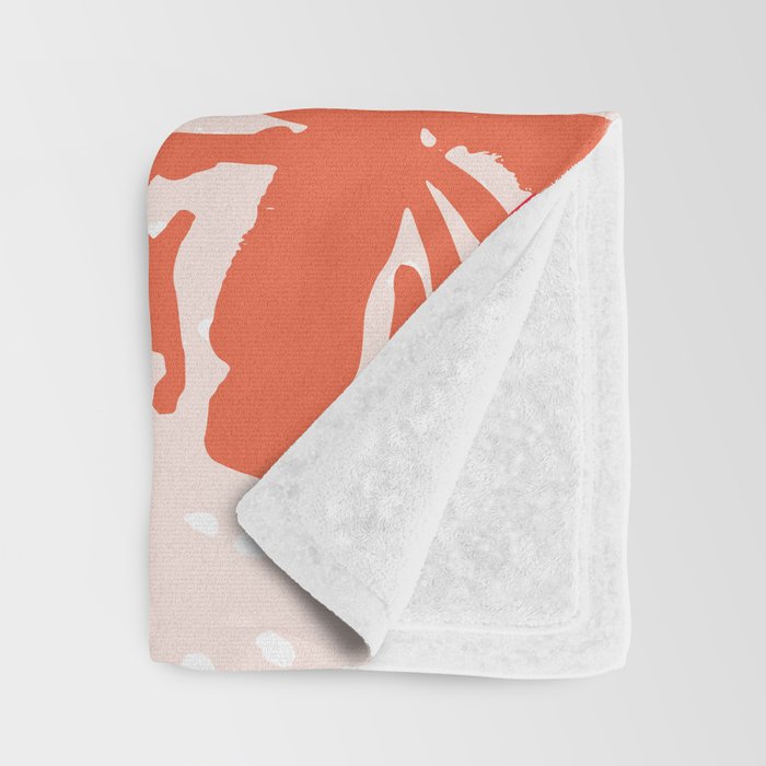 Summer Floral Prints, Abstract, Red and Green, Colourful Prints. Throw Blanket Gallery Image 3