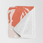 Summer Floral Prints, Abstract, Red and Green, Colourful Prints. Throw Blanket Gallery Image 3