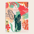 Summer Floral Prints, Abstract, Red and Green, Colourful Prints. Poster Gallery Image 4