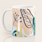 Summer Floral Prints, Abstract, Red and Green, Colourful Prints. Coffee Mug Gallery Image 3