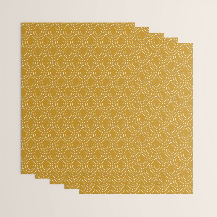Dotted Scallop in Gold Wrapping Paper Gallery Image 3
