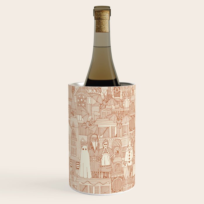 vintage halloween rust ivory Wine Chiller Gallery Image 1