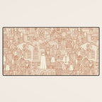 vintage halloween rust ivory Desk Mat Gallery Image 3