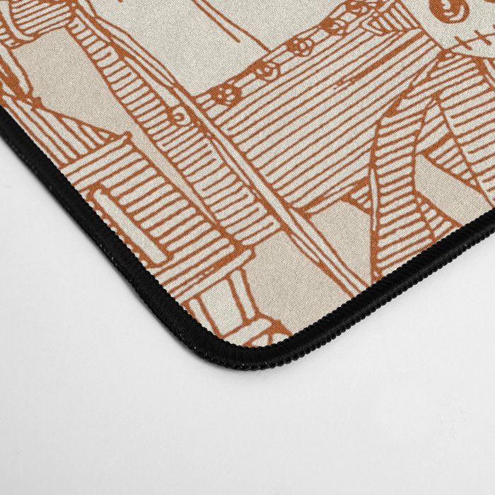 vintage halloween rust ivory Desk Mat Gallery Image 4