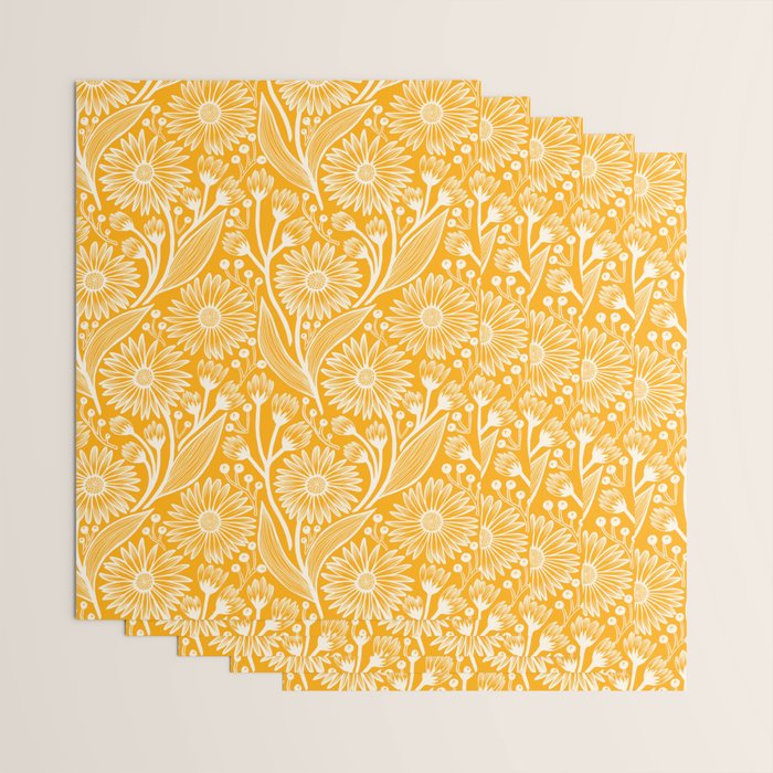 Saffron Coneflowers Wrapping Paper Gallery Image 3