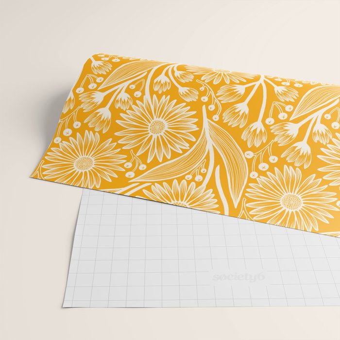 Saffron Coneflowers Wrapping Paper Gallery Image 2