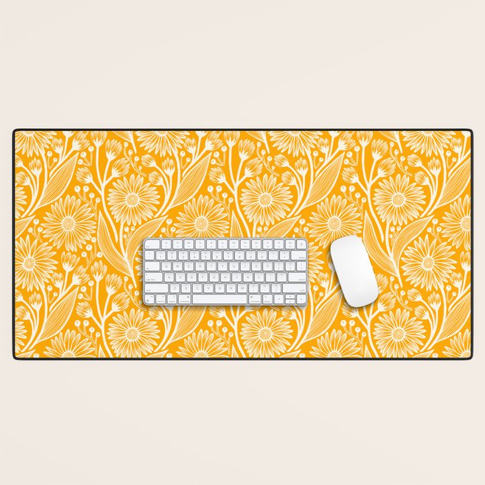 Saffron Coneflowers Desk Mat Gallery Image 1