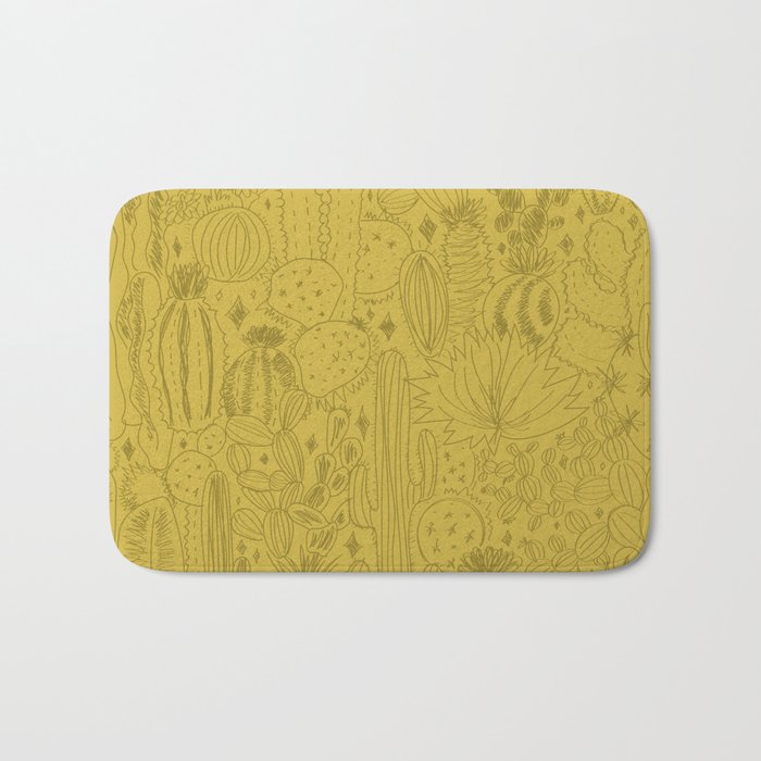 Cactus Scene in Green Bath Mat Gallery Image 1