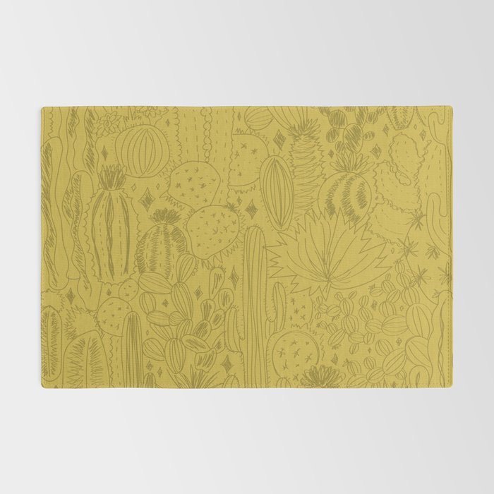 Cactus Scene in Green Rug Gallery Image 2