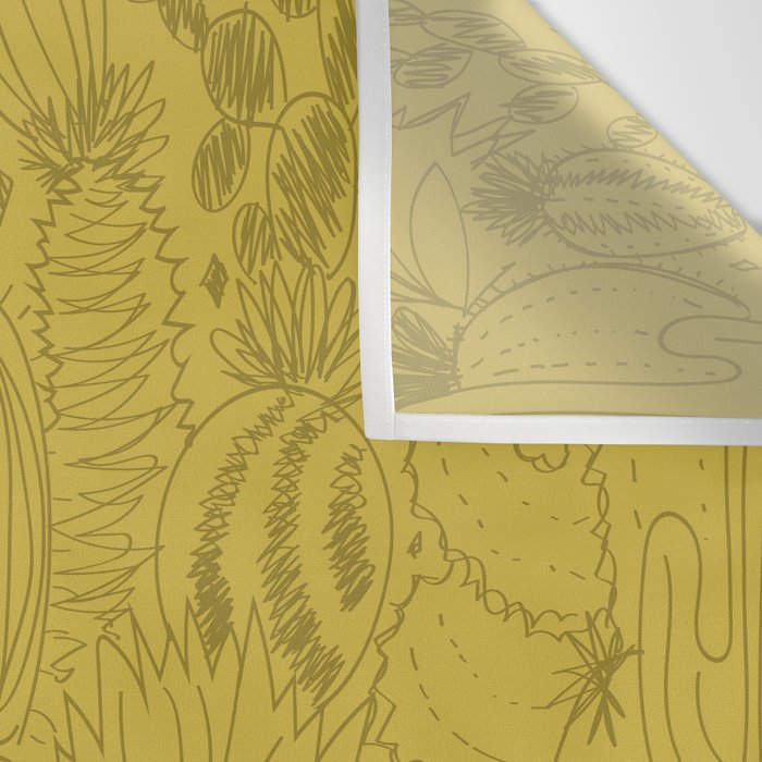 Cactus Scene in Green Wall Tapestry Gallery Image 3