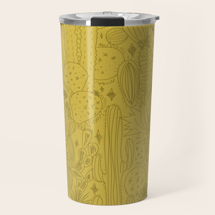 Cactus Scene in Green Travel Mug Gallery Image 1