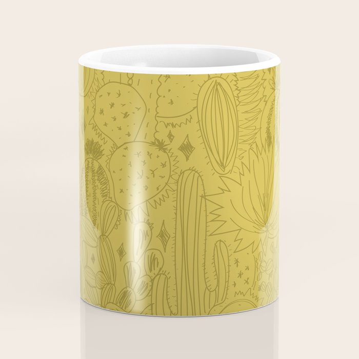Cactus Scene in Green Coffee Mug Gallery Image 4