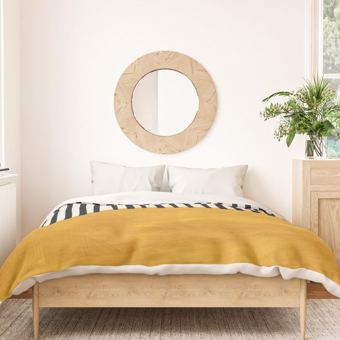 Sunshine Color Field Rothko Inspired Abstract Mid Century Modern Geometric Pattern Duvet Cover Gallery Image 3