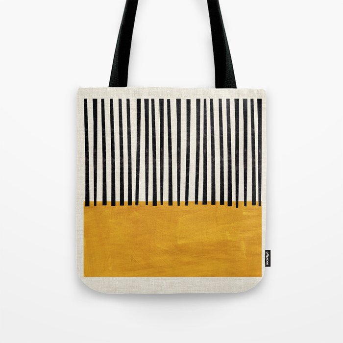 Sunshine Color Field Rothko Inspired Abstract Mid Century Modern Geometric Pattern Tote Bag Gallery Image 1