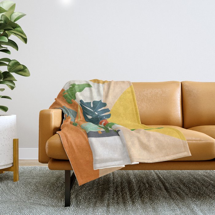 Colorful Branching Out 03 Throw Blanket Gallery Image 1