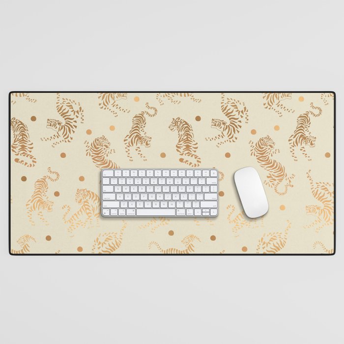 Golden Tigers III Desk Mat Gallery Image 1
