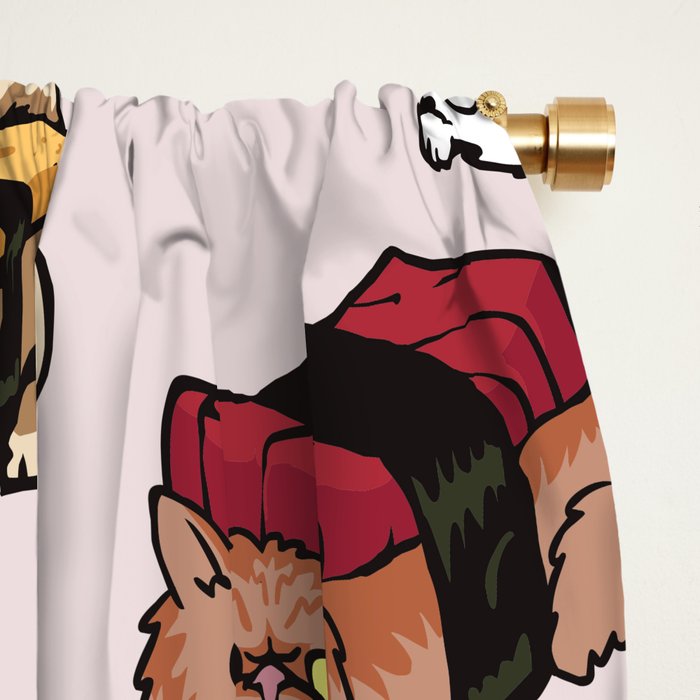 Sushi Persian Cat Window Curtain Gallery Image 2