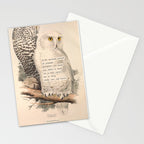 Bird Divinations: Snowy Owl (about: almanacofbirds.org) Stationery Card Gallery Image 2