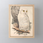Bird Divinations: Snowy Owl (about: almanacofbirds.org) Mini Art Print Gallery Image 1