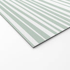 Natural Stripes Modern Minimalist Pattern in Light Sage Mint Green Welcome Mat Gallery Image 2