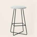 Natural Stripes Modern Minimalist Pattern in Light Sage Mint Green Stool Gallery Image 1