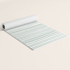 Natural Stripes Modern Minimalist Pattern in Light Sage Mint Green Yoga Mat Gallery Image 2
