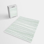 Natural Stripes Modern Minimalist Pattern in Light Sage Mint Green Jigsaw Puzzle Gallery Image 2