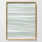 Natural Stripes Modern Minimalist Pattern in Light Sage Mint Green Serving Tray Gallery Image 1
