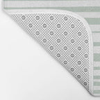 Natural Stripes Modern Minimalist Pattern in Light Sage Mint Green Bath Mat Gallery Image 2