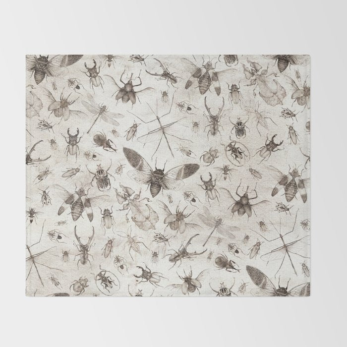 Insects Throw Blanket Gallery Image 2