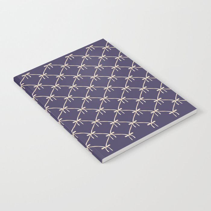 Bows & Ribbons Pattern XXXII Dark Lavender Purple Notebook Gallery Image 2
