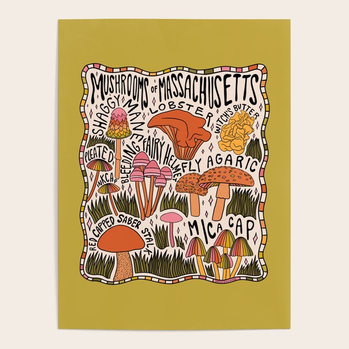 Mushrooms of Massachusetts Poster Gallery Image 1