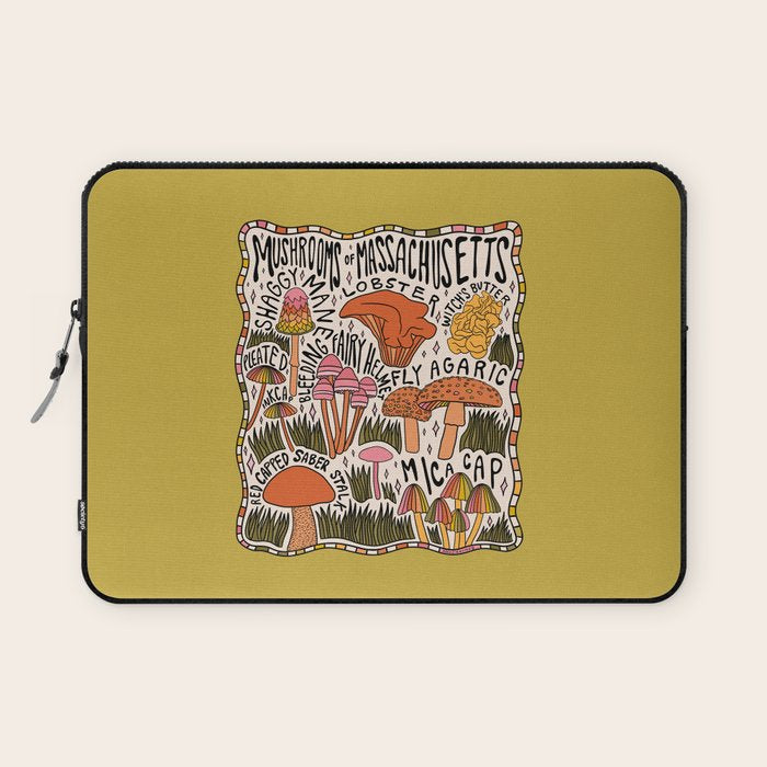 Mushrooms of Massachusetts Laptop Sleeve Gallery Image 1