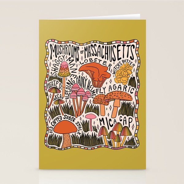 Mushrooms of Massachusetts Stationery Card Gallery Image 1