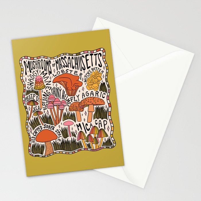 Mushrooms of Massachusetts Stationery Card Gallery Image 2
