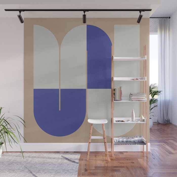 Modern geometric shapes 16 Wall Mural Gallery Image 1