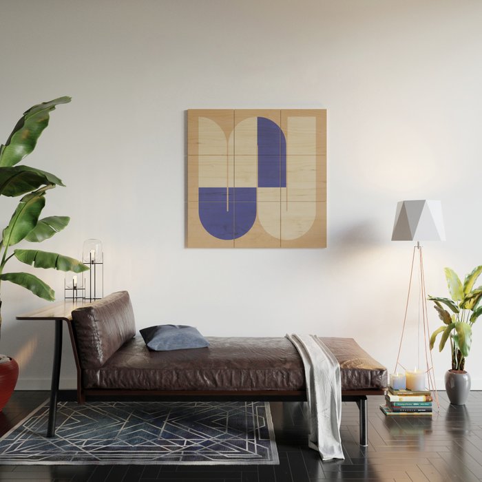 Modern geometric shapes 16 Wood Wall Art Gallery Image 2