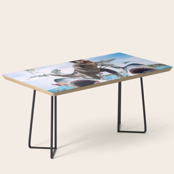 Dinosaur Riding Sharks Coffee Table Gallery Image 1