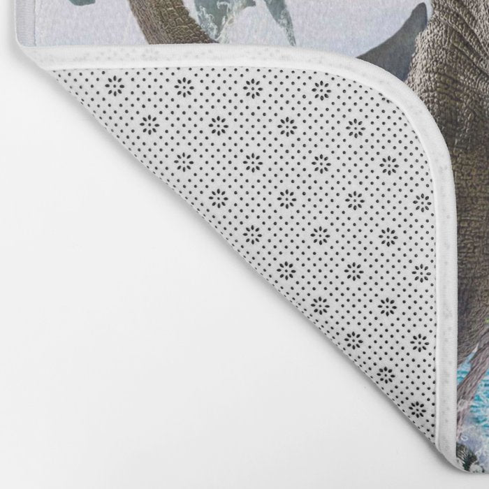 Dinosaur Riding Sharks Bath Mat Gallery Image 2