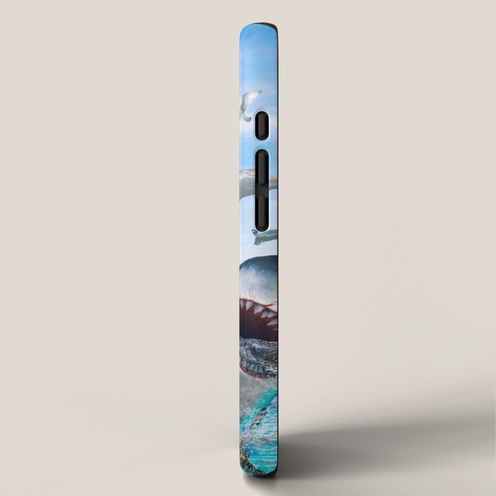 Dinosaur Riding Sharks iPhone Case Gallery Image 2