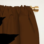 Geometric Southwestern Minimalism - Earthy Burnt Orange Window Curtain Gallery Image 2