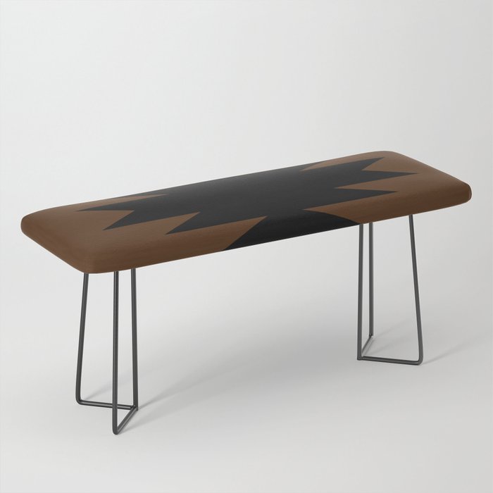 Geometric Southwestern Minimalism - Earthy Burnt Orange Bench Gallery Image 1