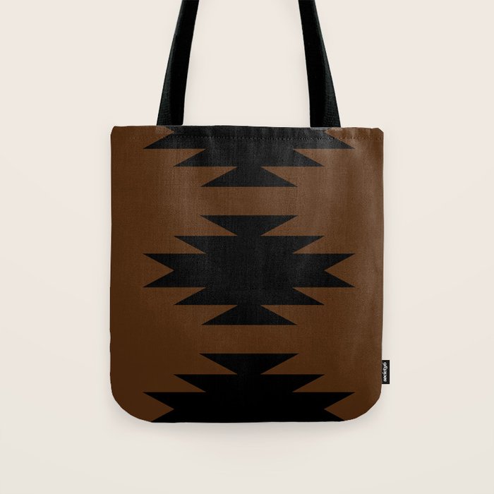 Geometric Southwestern Minimalism - Earthy Burnt Orange Tote Bag Gallery Image 1