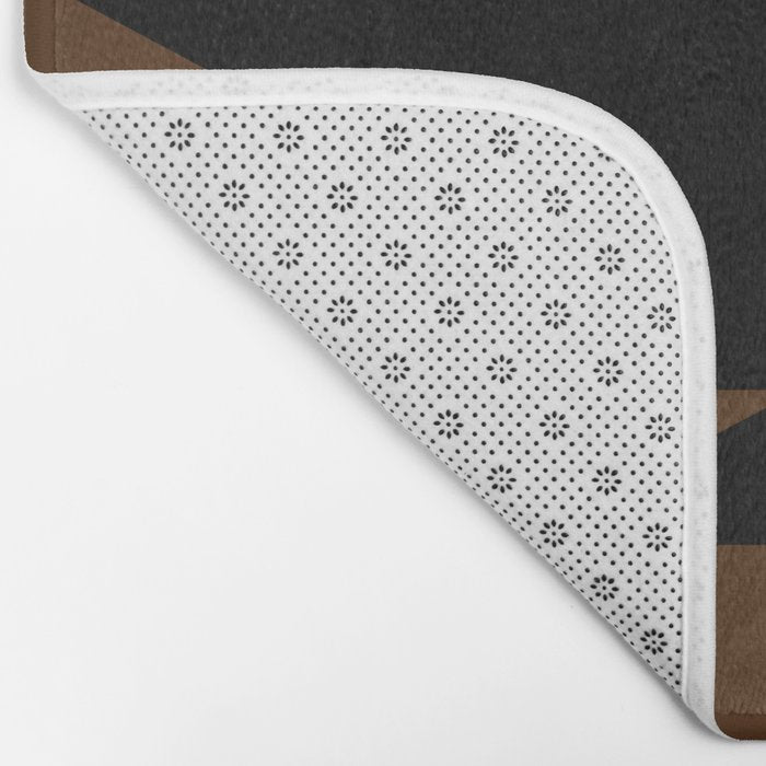 Geometric Southwestern Minimalism - Earthy Burnt Orange Bath Mat Gallery Image 2