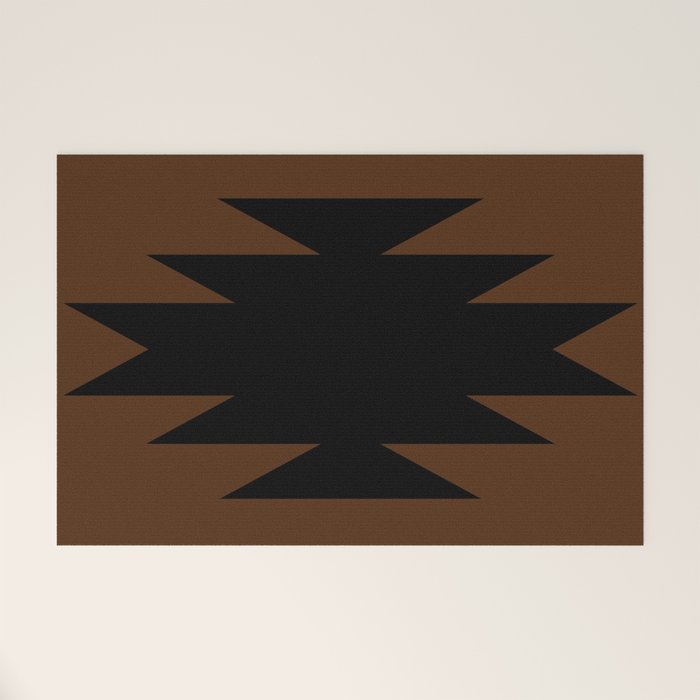 Geometric Southwestern Minimalism - Earthy Burnt Orange Welcome Mat Gallery Image 1