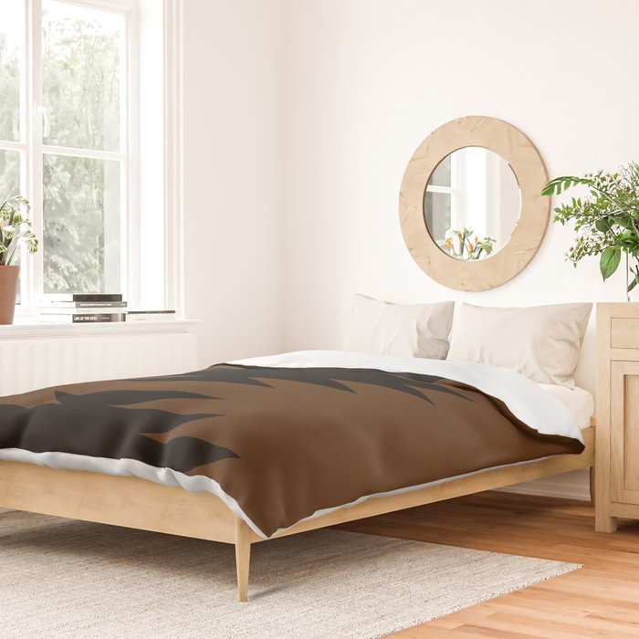 Geometric Southwestern Minimalism - Earthy Burnt Orange Duvet Cover Gallery Image 2